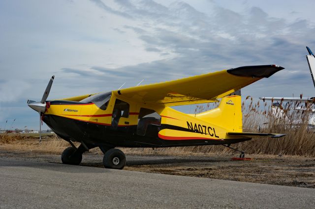 FOUND FBA-2 Bush Hawk (N407CL) - Overnighted in CYHU before continuing to CYYR on a delivery flight to Europe.