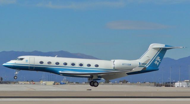 Gulfstream Aerospace Gulfstream G650 (N711SW) - Steve Wynns private jet.