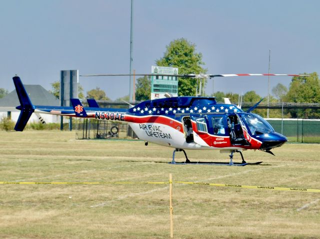 Bell JetRanger (N539AE) - Air Evac 87 at the old Delta State University ROTC field 