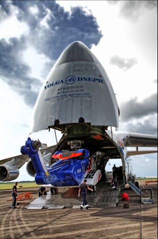 Antonov An-12 — - Loading Bristow S-92s for Norway delivery. 