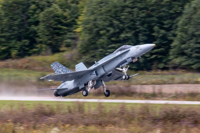 McDonnell Douglas FA-18 Hornet (18-8794) - CF18 demo team departing for their demo at Aero Gatineau-Ottawa 2022