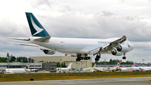 BOEING 747-8 (B-LJN) - BOE566 from KPDX on short final to Rwy 16R to complete a B3 flight on 7/7/16. (ln 1532 / cn 62823).