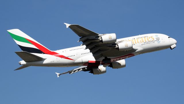Airbus A380-800 (A6-EEF) - Climbing From 34L