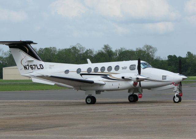 Beechcraft Super King Air 200 (N767LD) - Parked at Downtown Shreveport.