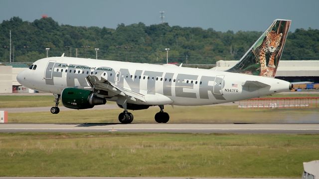 N947FR — - Frontier Airbus 319 at Nashville, TN