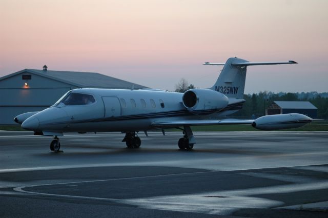 Learjet 35 (N325NW) - Learjet 35A (N325NW) arrving at CYPQ around dusk (June 10, 2015)