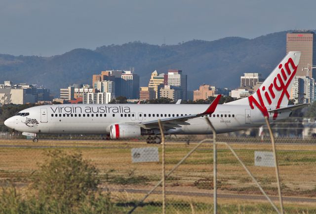 Boeing 737-800 (VH-VUS) - VIRGIN AUSTRALIA AIRLINES - BOEING 737-8FE - REG VH-VUS (CN 36607/3082) - ADELAIDE INTERNATIONAL AIRPORT SA. AUSTRALIA - YPAD (30/4/2015)