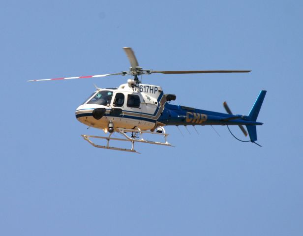 Eurocopter AS-350 AStar (N617HP) - KRDD - CHP - California Highway Patrol flying the runway heading before landing. 8/13/2014