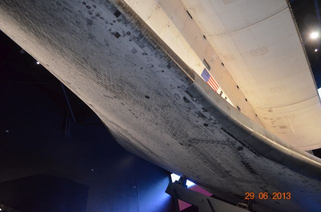 — — - underside of Atlantis @ KSC