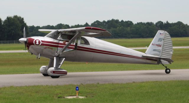 TEMCO Silvaire (N1960K) - A 1947 model Luscombe 8E moving along the taxiway at Jack Edwards National Airport, Gulf Shores, AL - June 27, 2017.