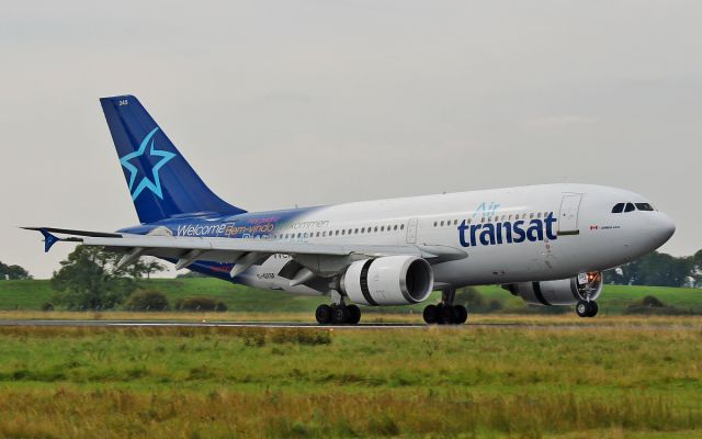 Airbus A310 (C-GTSF) - air transat a-310 c-gtsf  diverting to shannon for a fuel stop 8/9/14.