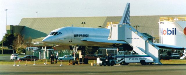 Aerospatiale Concorde — - Air France Concorde photographed in the film days at the Christchurch International Airport Visit 1994.