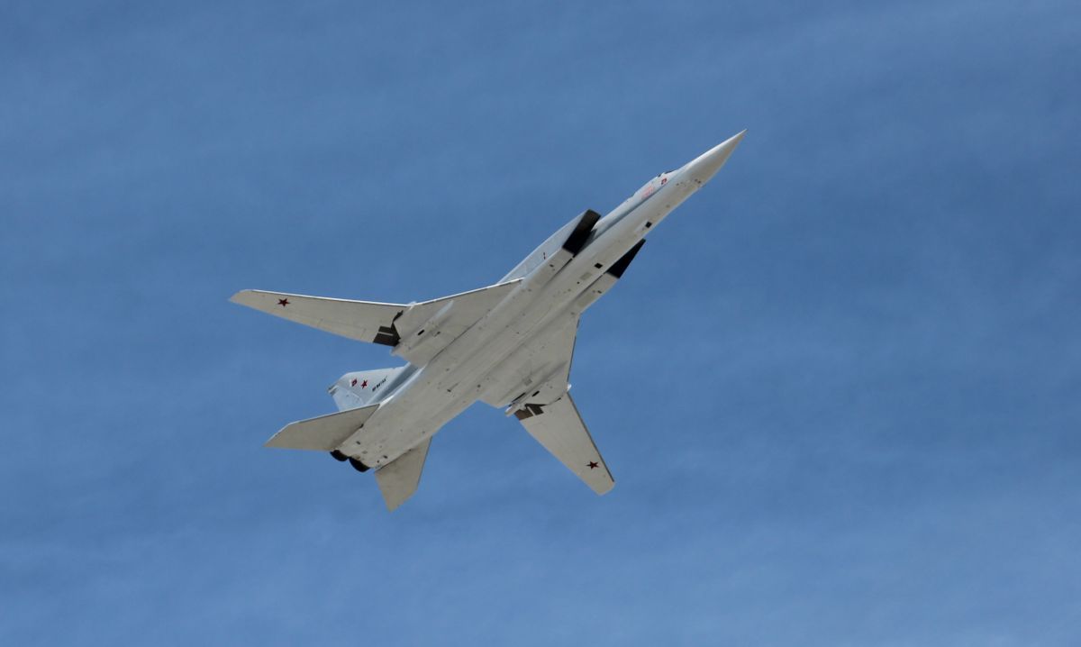 Tupolev Tu-22 — - Flypast on Victory Day celebration, May 9, 2018, Moscow. A Tu-22M3 (NATO reporting name Backfire)