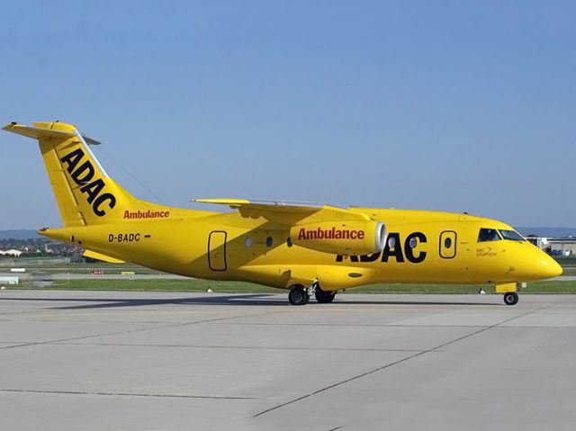 Fairchild Dornier 328JET (D-BADC) - A Dornier Fairchild 328 used for Medivac flights in Europe, operated by yhe ADAC, the German equivalent to the AAA.