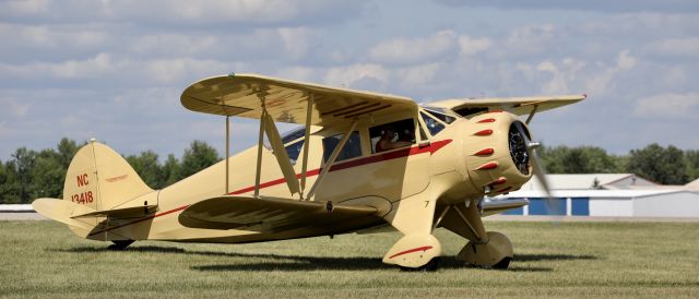 WACO YKS (N13418) - On flightline