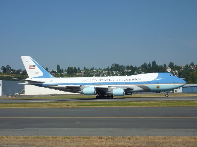 N29000 — - Air Force One taxiing prior to taking off from BFI on Runway 31L heading for Columbus, Ohio.