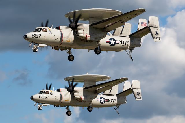 Grumman E-2 Hawkeye — - The E-2C Hawkeye demo team making a sensational formation carrier approach at EAA AirVenture 2022!