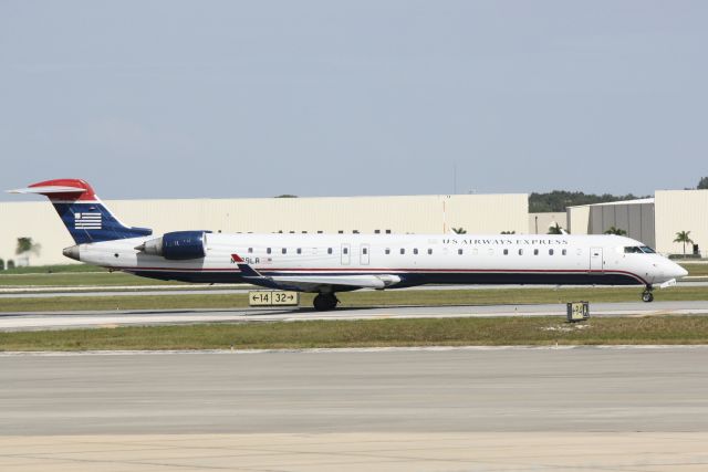 Canadair Regional Jet CRJ-900 (N929LR) - US Air Flight 2884 operated by Mesa (N929LR) departs Sarasota-Bradenton International Airport enroute to Charlotte-Douglas International Airport