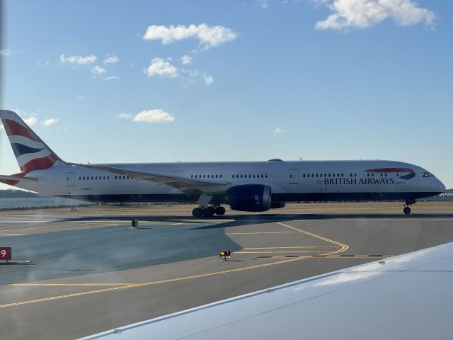 BOEING 787-10 Dreamliner (G-ZBLB) - At threshold of 33L just before starting roll