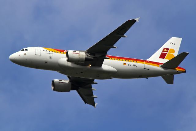 Airbus A319 (EC-KBJ) - 800 mm shot out my window at home 