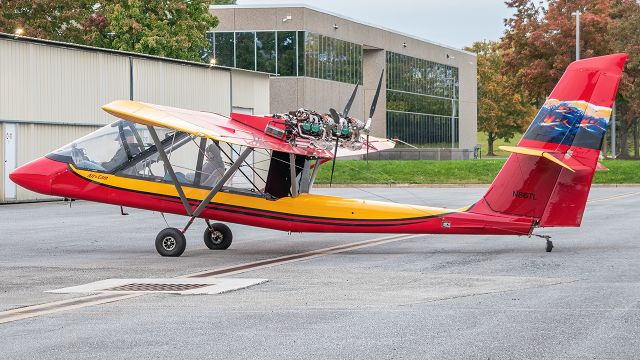 LOCKWOOD Air Cam (N86TL) - N86TL starting up outside of its hangar at Frederick Municipal Airport 