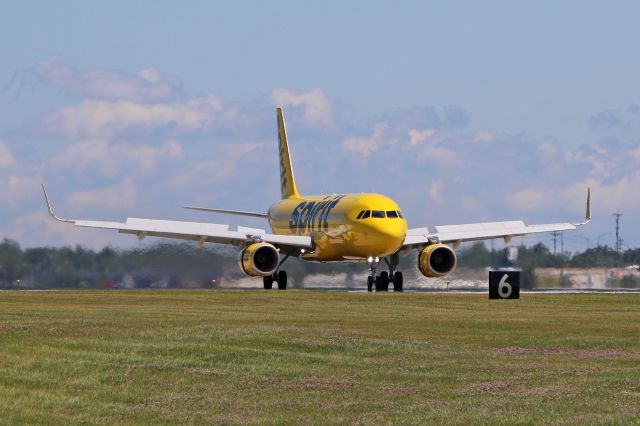 Airbus A320 (N649NK) - A new Spirit Airbus, N649NK, A320-232SL, c/n 7679 rolling out on RWY 24R from Orlando Int’l (KMCO) on 20 Jun 2017.