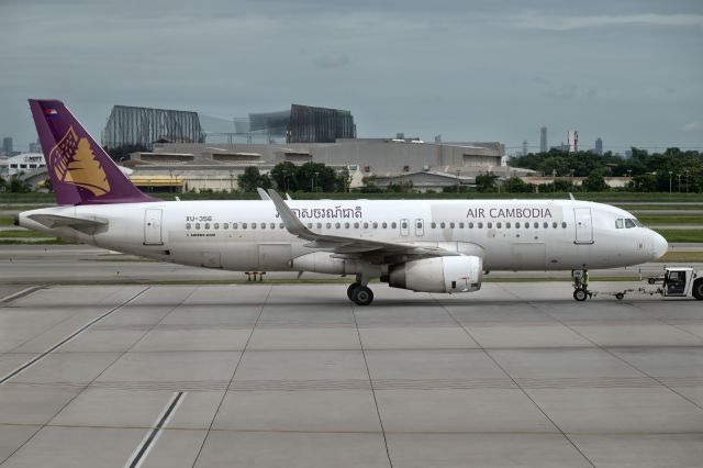 Airbus A320 (XU-356) - 15th June, 2025: Being pushed back prior to starting her journey to Sihanoukville in Cambodia as flight K6 727 from Bangkok's Suvarnabhumi International Airport 