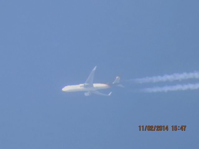 BOEING 767-300 (N358UP) - UPS flight 858 from SDF to ABQ over SOutheastern Kansas at 36,000 feet.