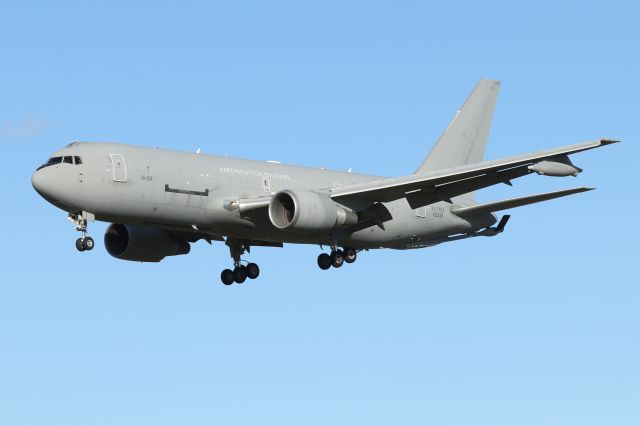 BOEING 767-200 (APJ62229) - 'Italian Air Force 1430' flight arriving with 2 Italian Air Force Tornados that were out conducting flight tests at the Air Force Flight Test Center at Edwards AFB in California