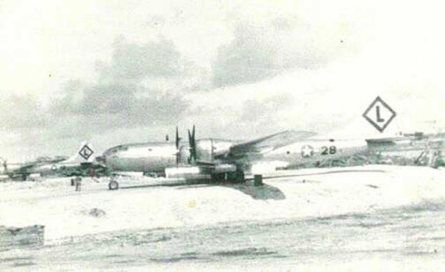 Boeing B-29 Superfortress — - B29 My Father flew in World War 2.  This picture was taken on Guam before the nose art was applied.  This aircraft became known as Ragged but Right.  As pilot his name was painted just below the pilots window.   I have seen this aircraft mentioned in one source as Slicker 28.  Notice that this B29 was without the top and bottom gun turrets.  The cabin was pressurized for high level flying and bombing.  If I am not mistaken, the Enola Gay was configured just like this one.