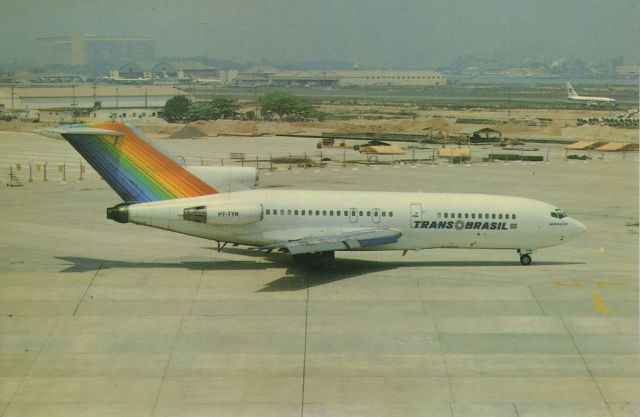 BOEING 727-200 (PT-TYM) - scanned from postcardbr /transbrazil