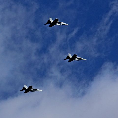 McDonnell Douglas FA-18 Hornet — - These US Navy aircraft were photographed on Sunday, 06-Nov-2016, at about 1234HrsEST, while they were waiting for their cue for a fly-over of MetLife Stadium. The fly-over was in support of the pregame show for New York Giants ‘Salute To Service’ prior to their game with the Philadelphia Eagles.br /br /An article on the ceremonies can be found at: http://ijr.com/2016/11/730181-as-kaepernick-knelt-in-protest-again-the-ny-giants-just-gave-some-vets-the-respect-they-deserve/br /br /A video of the fly-over is on the @Giants twitter feed at: https://twitter.com/Giants/status/795337483491872769