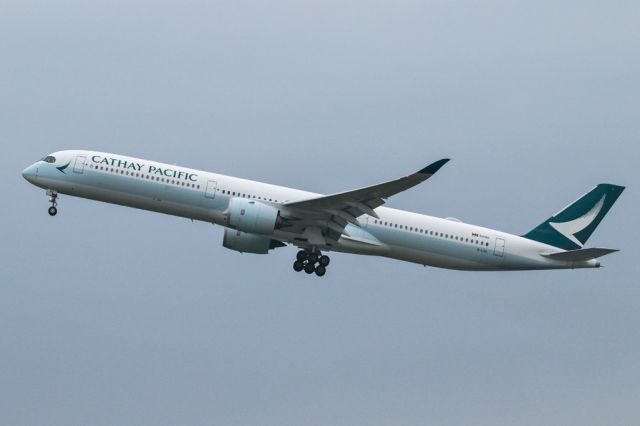 Airbus A350-1000 (B-LXC) - CPA216 climbing out on the return home to HKG