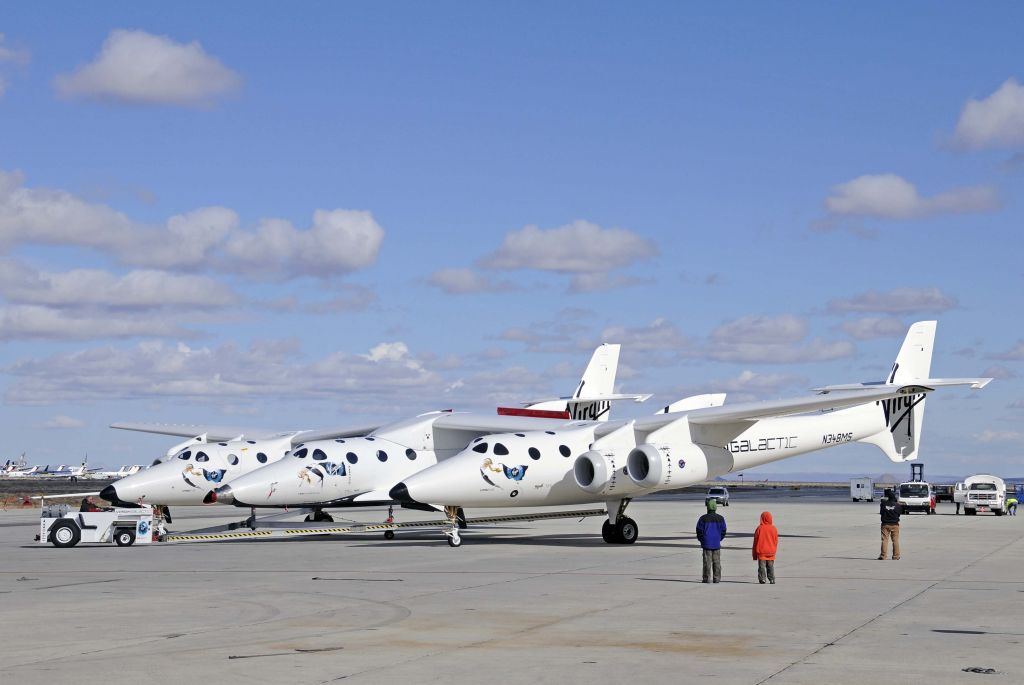 Scaled Composites White Knight 2 (N348MS) - White Knight 2 (quad-jet)on display at Mojave Air and Spaceport in California