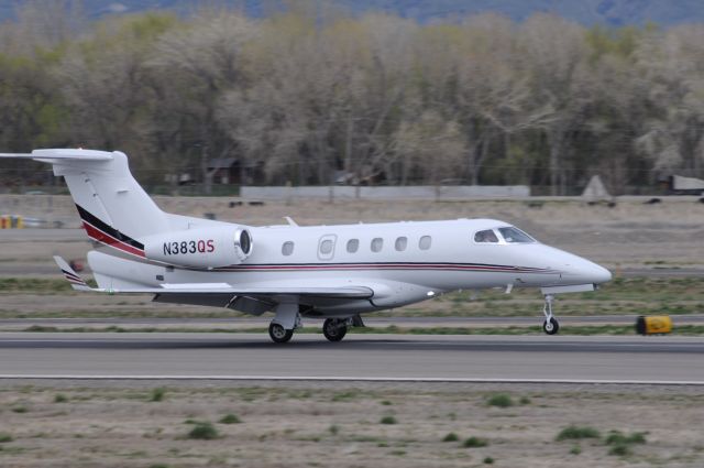 Embraer Phenom 300 (N383QS) - Arriving for a quick turn around to Las Vegas. Best viewed in full. 