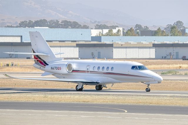 Cessna Citation Latitude (N670QS) - NetJet Cessna Citation Latitude arrives at Livermore Municipal Airport, Livermore CA. September 2020.