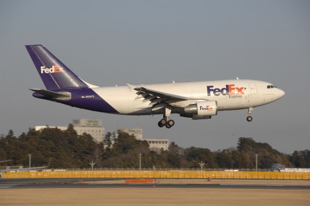 Airbus A310 (N804FD) - Landing at Narita Intl Airport 16R on 2009/12/29