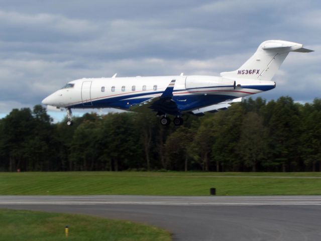 Bombardier Challenger 300 (N536FX) - Landing runway 34.