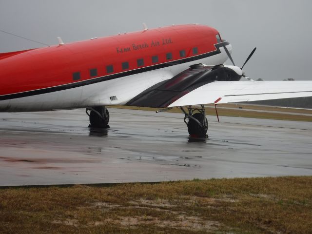 Douglas DC-3 (turbine) (C-FBKB) - One of Kenn Borek's famous aircraft, this a DC -3 fitted with turbine engines (PT6A-67R). As they support Arctic and Antarctic operations this aircraft can be seen with wheels- skis.