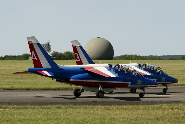 DASSAULT-BREGUET/DORNIER Alpha Jet (ALPHAJET) - Dassault Dornier Alphajet of Patrouille de France, Avord Air Base 702 (LFOA)  Air Show in june 2012