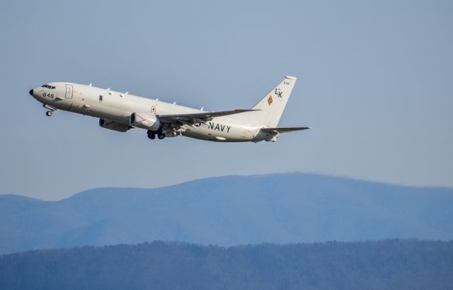 Boeing P-8 Poseidon (16-8848) - P8 doing touch and goes, with the Smoky Mountains in the Background!