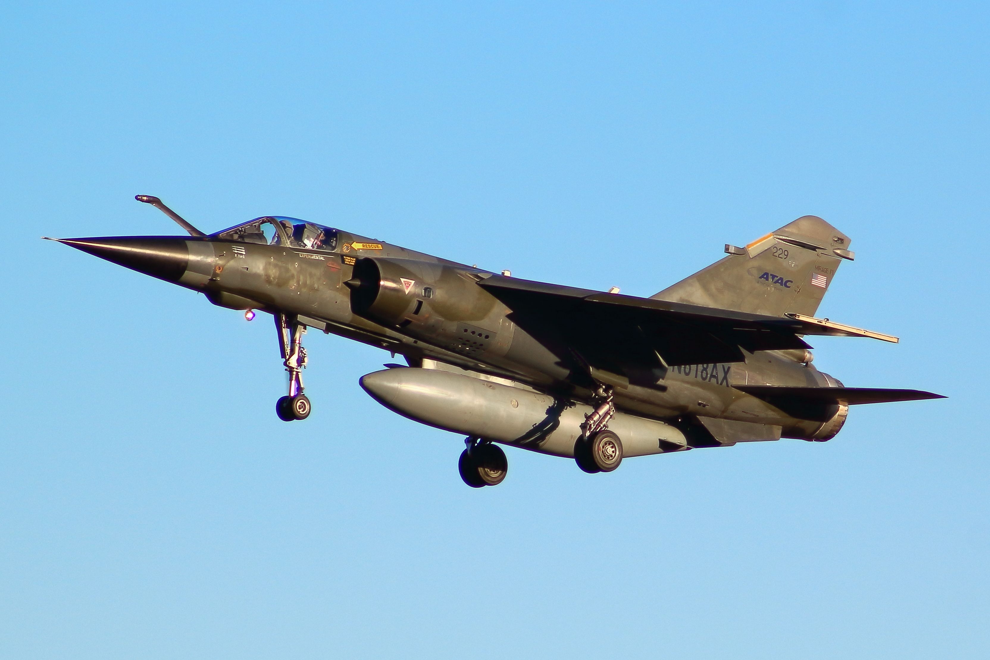 DASSAULT-BREGUET Mirage F1 (N618AX) - ATAC F1 Mirage flying in to AFW in the late afternoon.