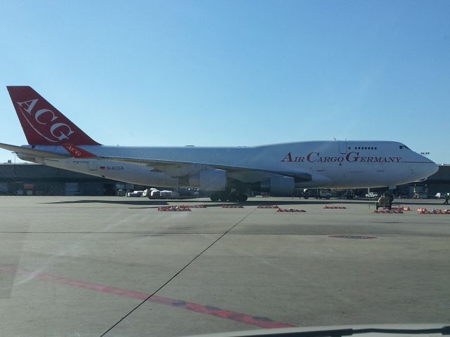 Boeing 747-200 (D-ACGA) - One of the last flights before going out of business. 