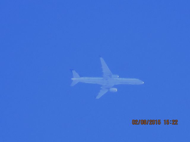 Boeing 757-200 (N17105) - Unite Airlines flight 1054 from EWR to LAX over Southeastern Kansas at 36,000 feet.