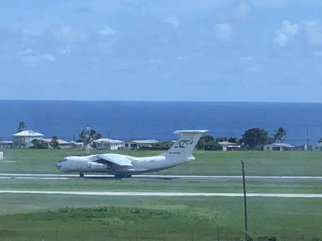 — — - Can anyone identify this? It took off from TBPB (Barbados) about an hour ago. Doesnt appear on Flightaware, so I suspect it is military. It kinda looks like an Il-76, but Im not sure what it would be doing in this part of the world. 