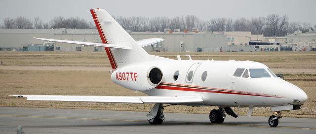 Dassault Falcon 10 (N907TF) - A gloomy day for a good-looking Falcon 10. March 2013.