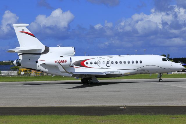 Dassault Falcon 7X (N228AP) - Dassault Falcon 7X N228AP with revers trust deployed after landing from across the pond.br /A cant wait to see the 6X!!!