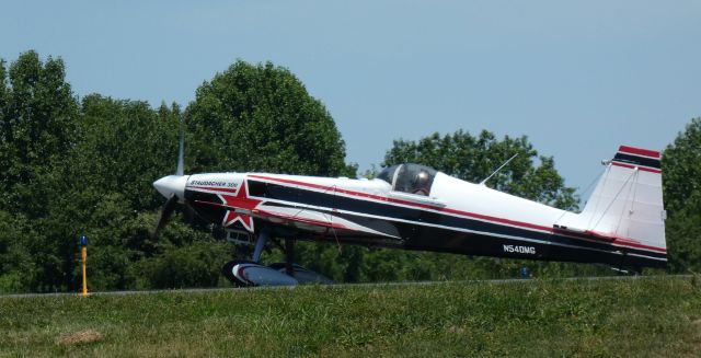 WINGTIP TO WINGTIP S-330 (N540MG) - Taxiing for departure is this 1990 Staudacher 300 Aerobatic Experimental in the Summer of 2024.