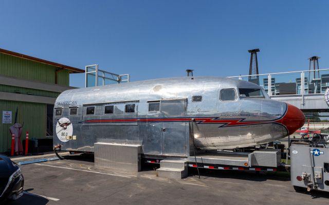 Douglas DC-3 — - This old C47 was converted into a food truck-style restaurant at Compton by American Airlines. 