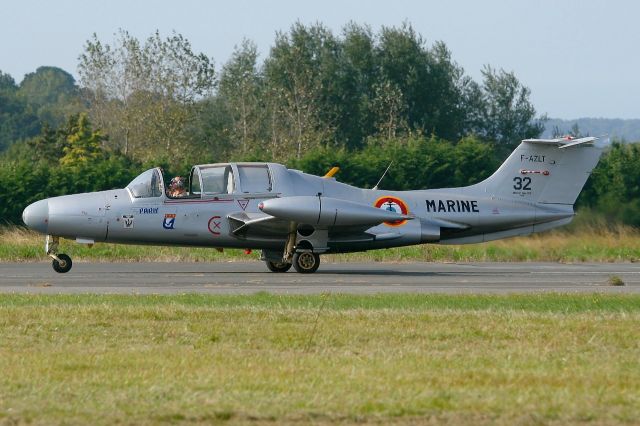 MORANE-SAULNIER Paris (F-AZLT) - Morane-Saulnier MS-760A, Taxiing after landing, Morlaix-Ploujean airport (LFRU-MXN) air show in september 2014